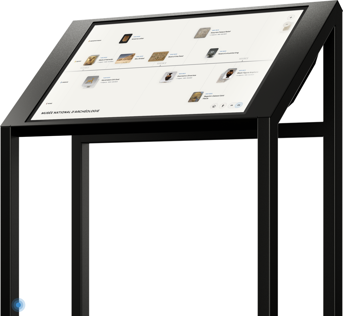 Index interactive kiosk — Timeline view